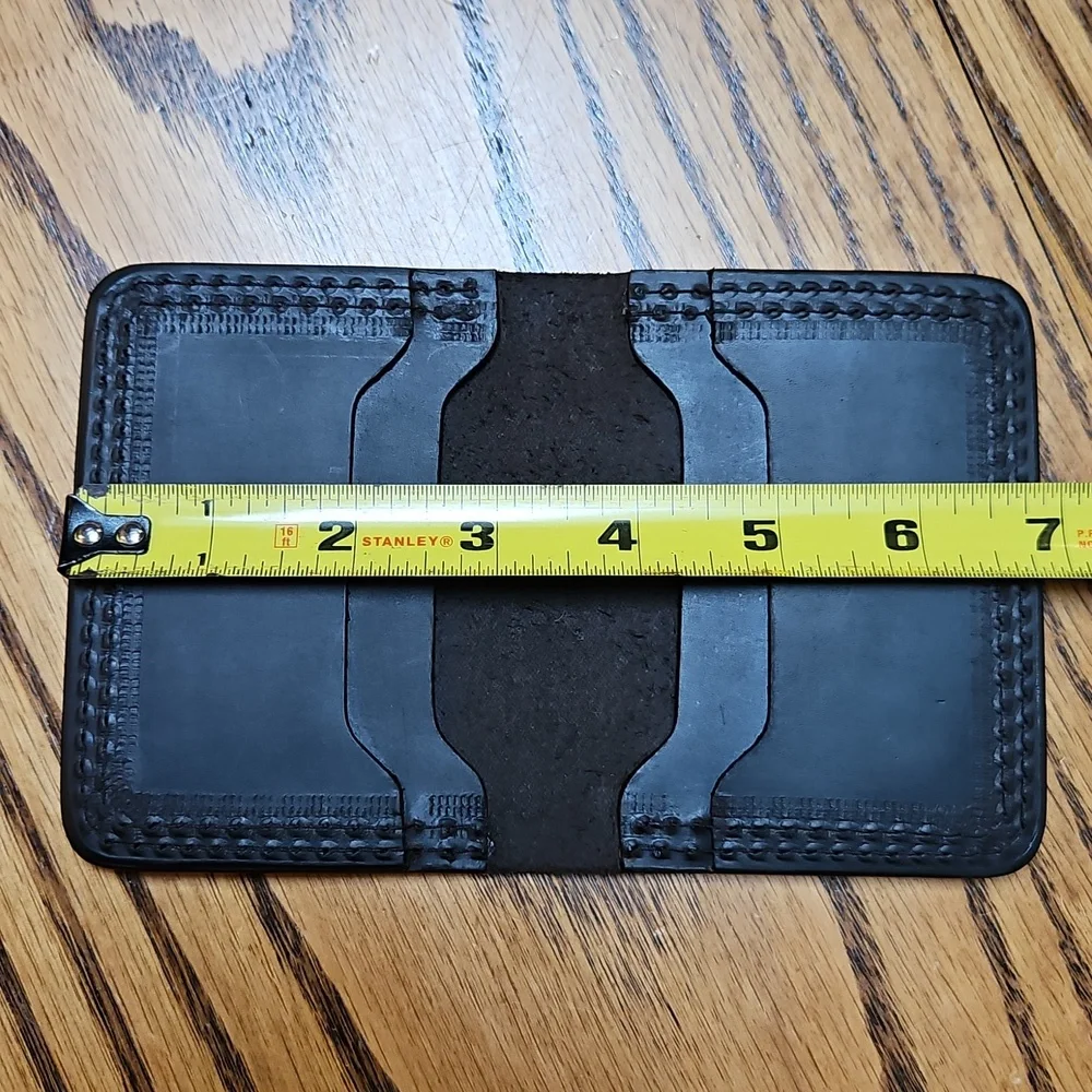 Redback Leather Card Holder | Wallet Mens Dark Brown Holds 6 Cards